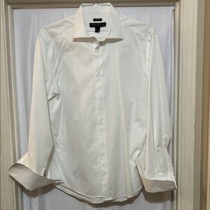 Pronto Uomo Classic White Dress Cuffed Shirt